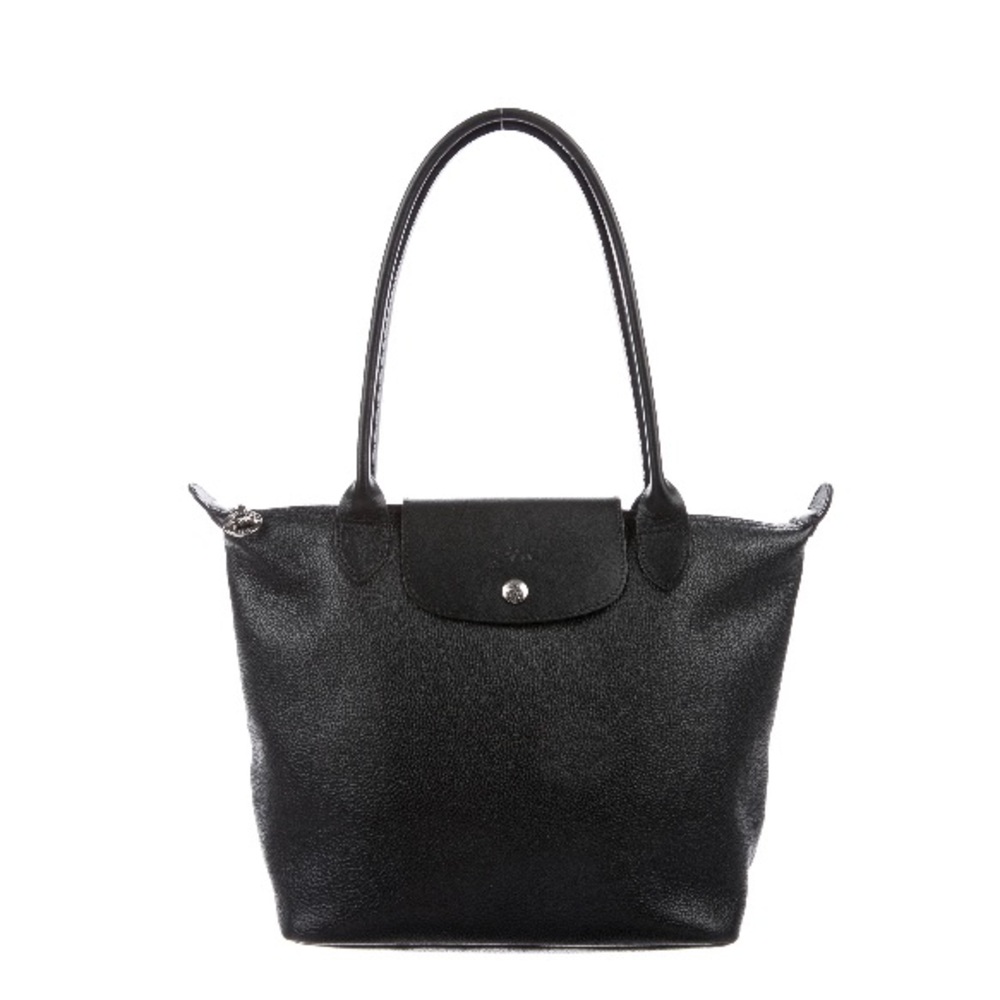 Longchamp small tote le pliage cuir black